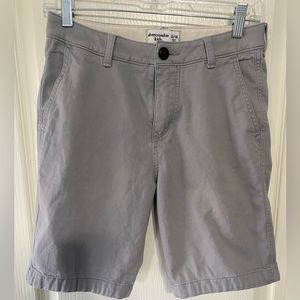 Abercrombie Kids boys grey chino shorts.